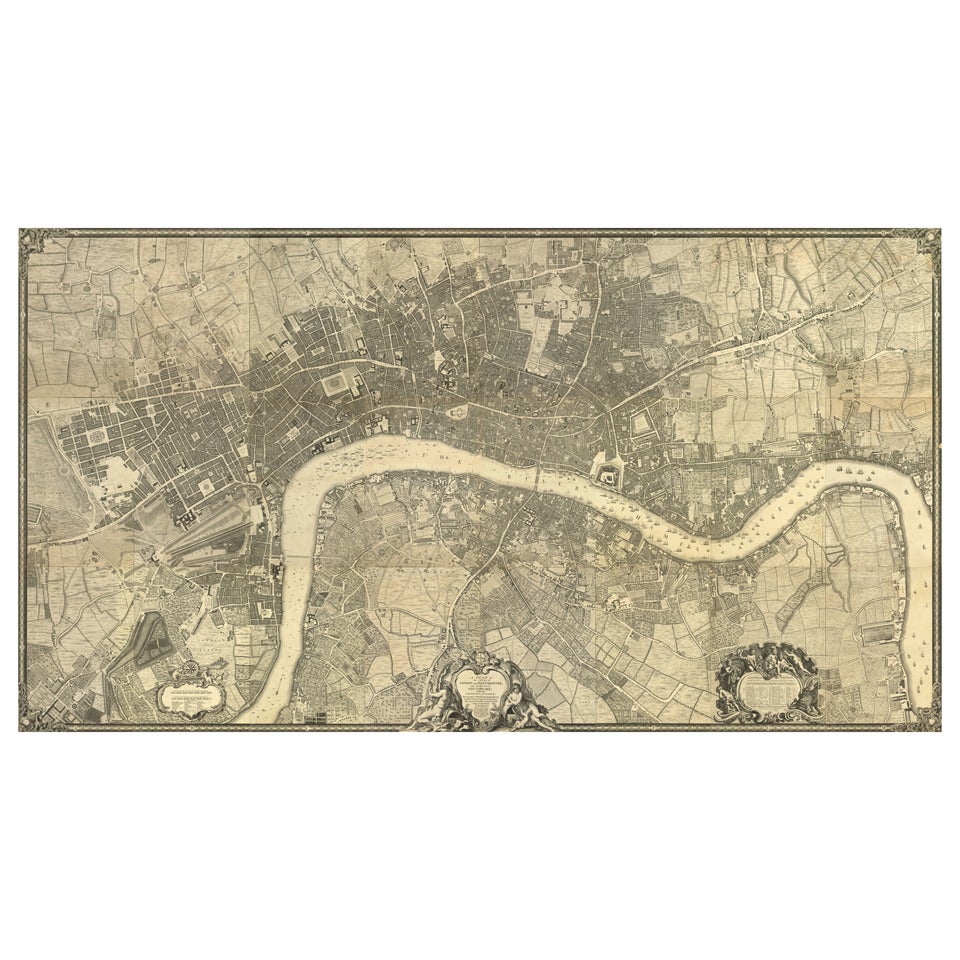 John Rocque Map of London, 1746 For Sale