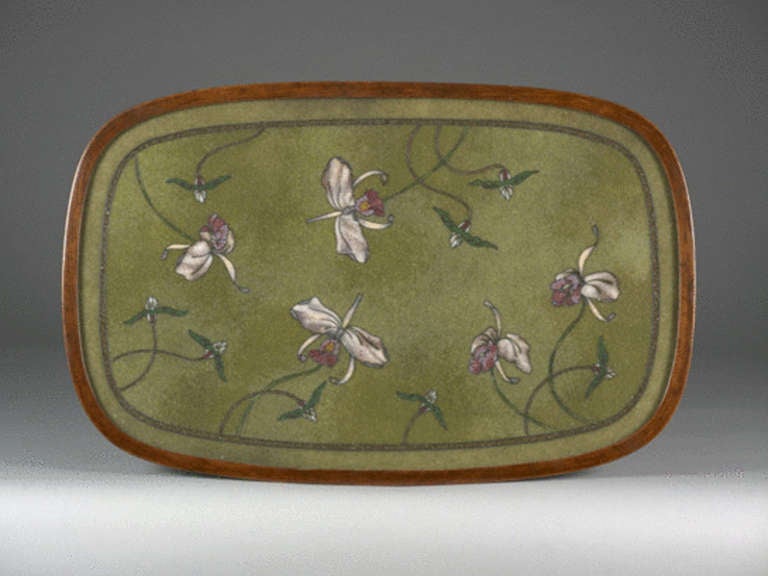 Oval Table with Beadwork Top