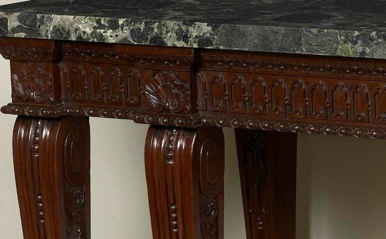 George III Unusual Carved Mahogany Side Table For Sale