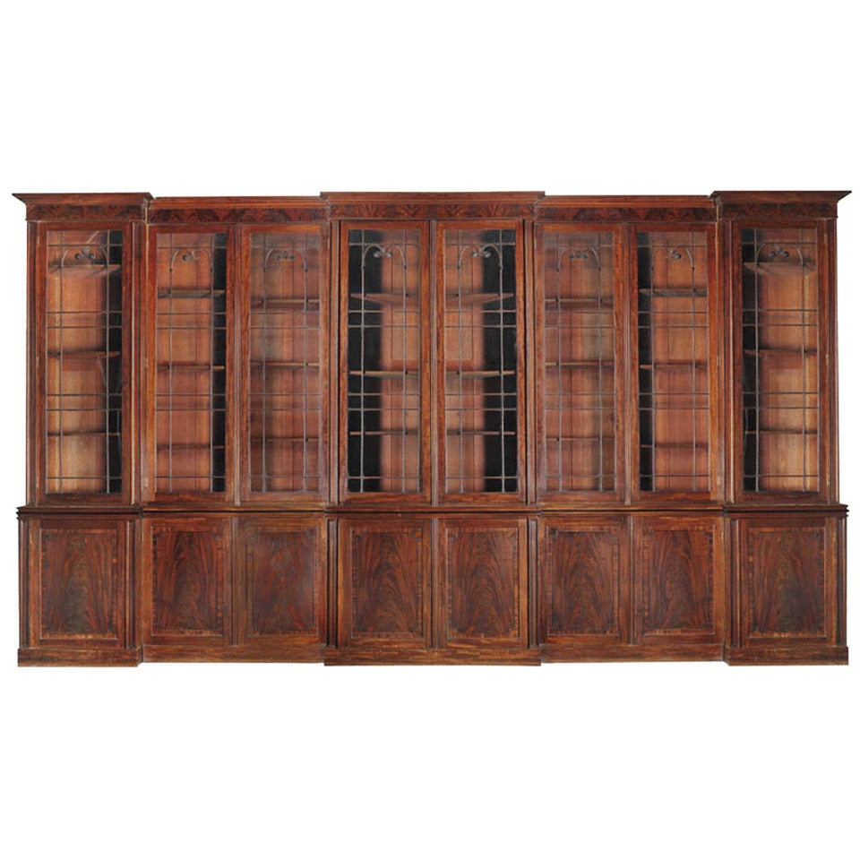 Very Large Regency Bookcase For Sale