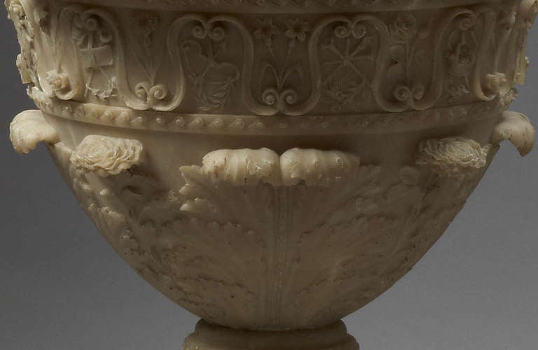Lorenzo Bartolini Alabaster Vase For Sale 1