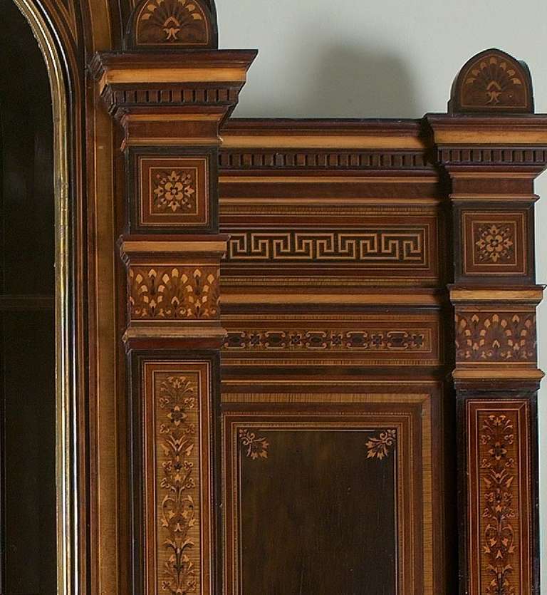 Islamic Owen Jones Very Large Inlaid Cabinet in the Moresque Style For Sale