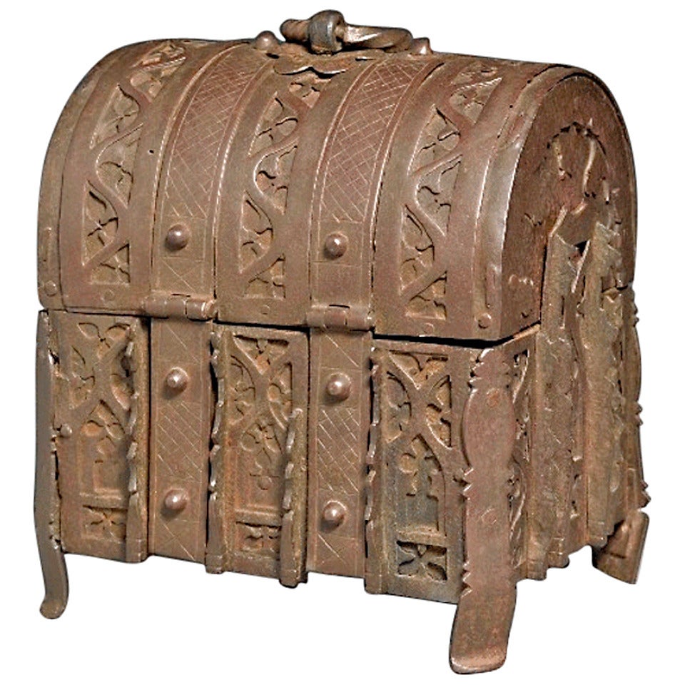Wrought Iron Domed Top Casket For Sale
