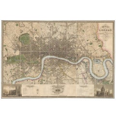 Antique Greenwood Map of London