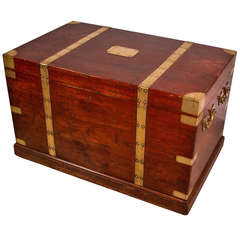 An Important Teak and Brass Bound Campaign Chest
