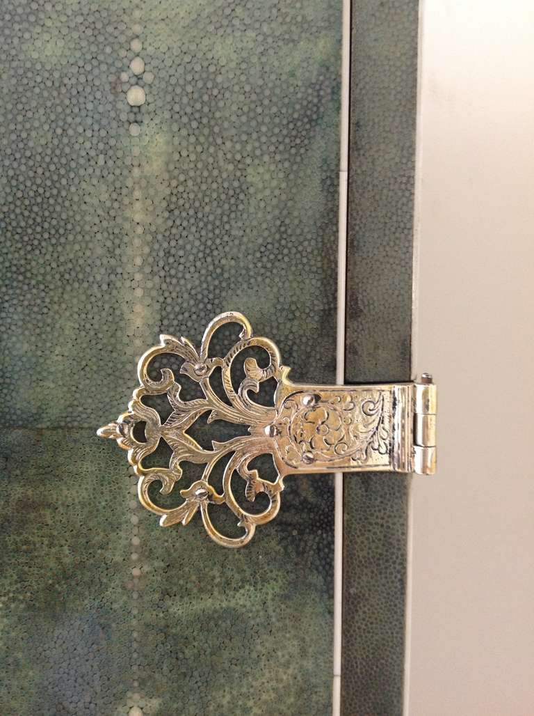 20th Century Shagreen and Bone Cocktail Cabinet, 1920s For Sale