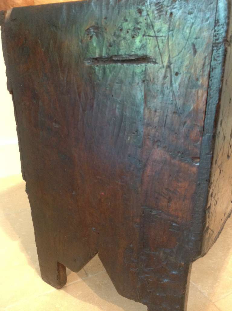 Late 17th Century Elm Coffer or Blanket Box, Initialed and Dated 1697 4