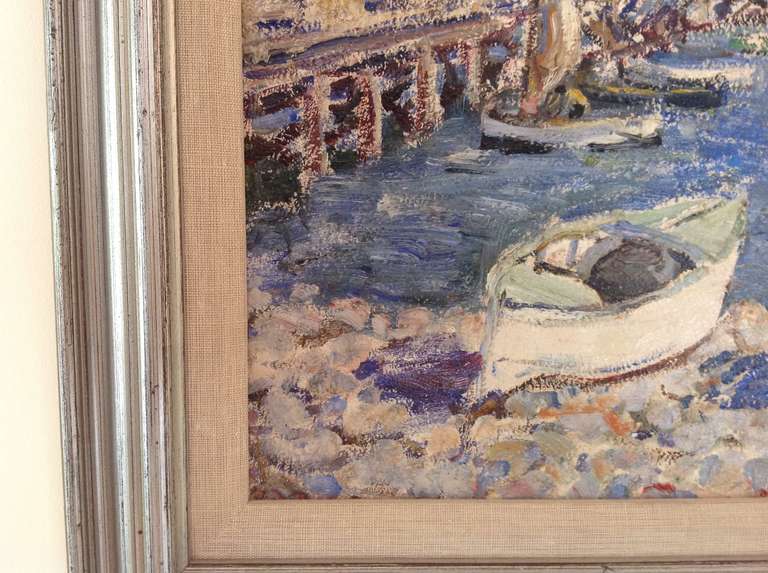 Other Emily Beatrice Bland (1864-1951) Boats at Swanage (1936) oil on board