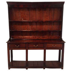 Early 18th Century Fruitwood and Elm Dresser with Good Patination