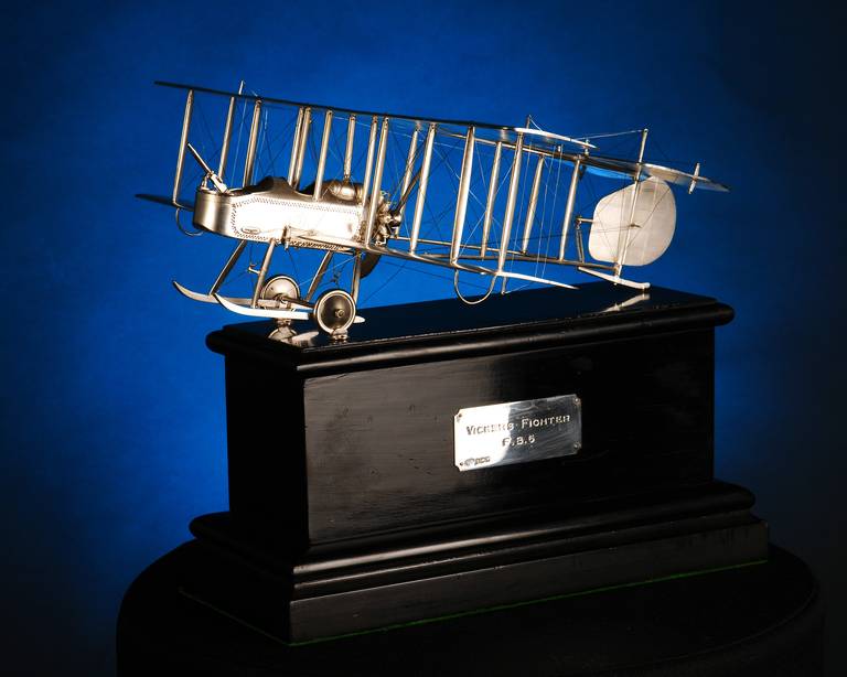 Important Silver Model of a Vickers Gunbus