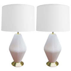 Pair Of Gerald Thurston Modernist Table Lamps