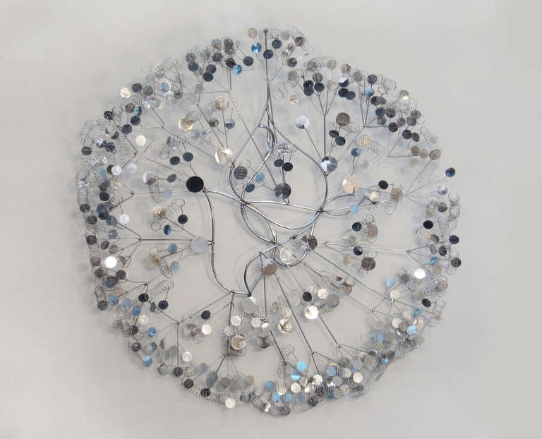 Curtis Jere " Raindrops " Metal Wall Sculpture