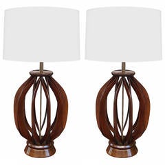 Pair of Sculptural Table Lamps