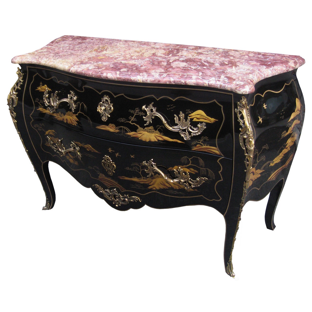 Japanned Commode by Maison Jansen