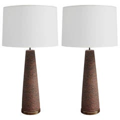 Pair of Modernist Ceramic Table Lamps