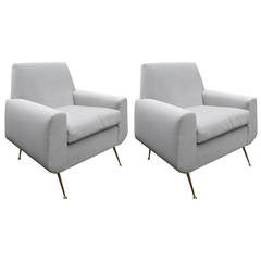 Pair of Italian Modernist Club Chairs