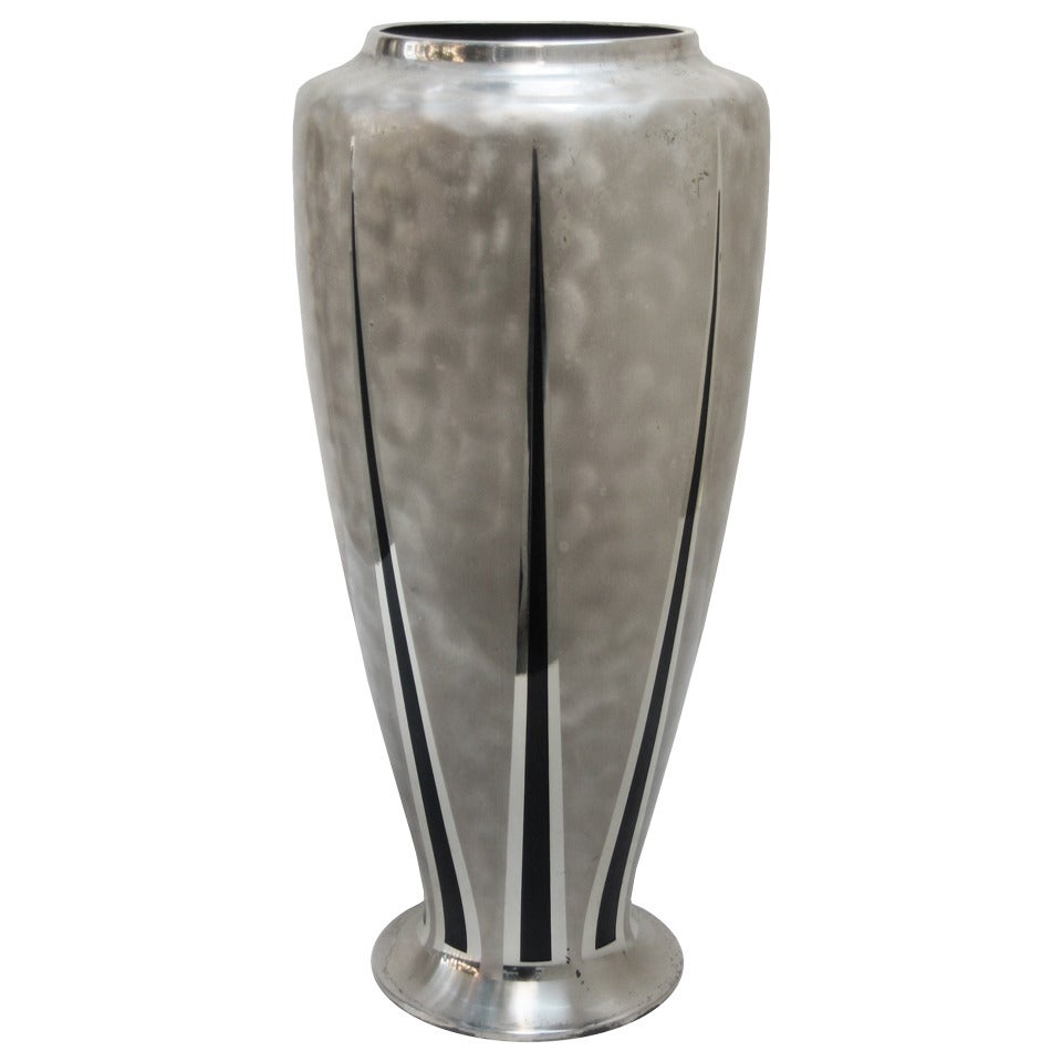 Decorative "Ikora" Tall Mixed Metal Vase by WMF