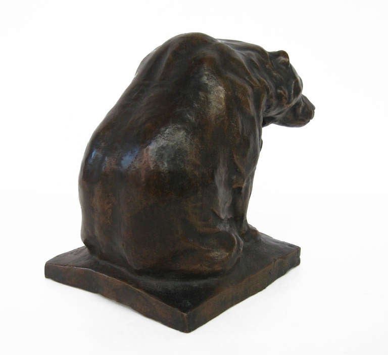 German Art Deco Bronze Bear Sculpture by Josef Pallenberg