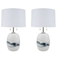 Pair Of Holmgaard Modernist Table Lamps