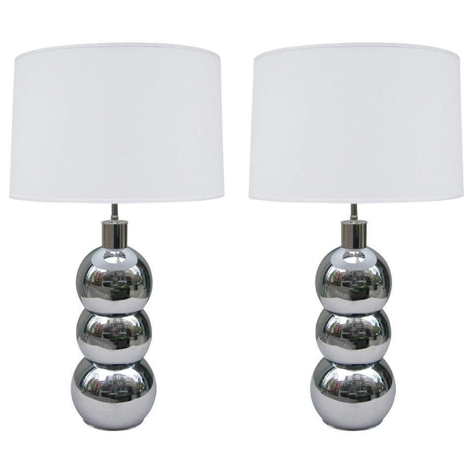 Pair Of Hansen Designed Modernist Table Lamps