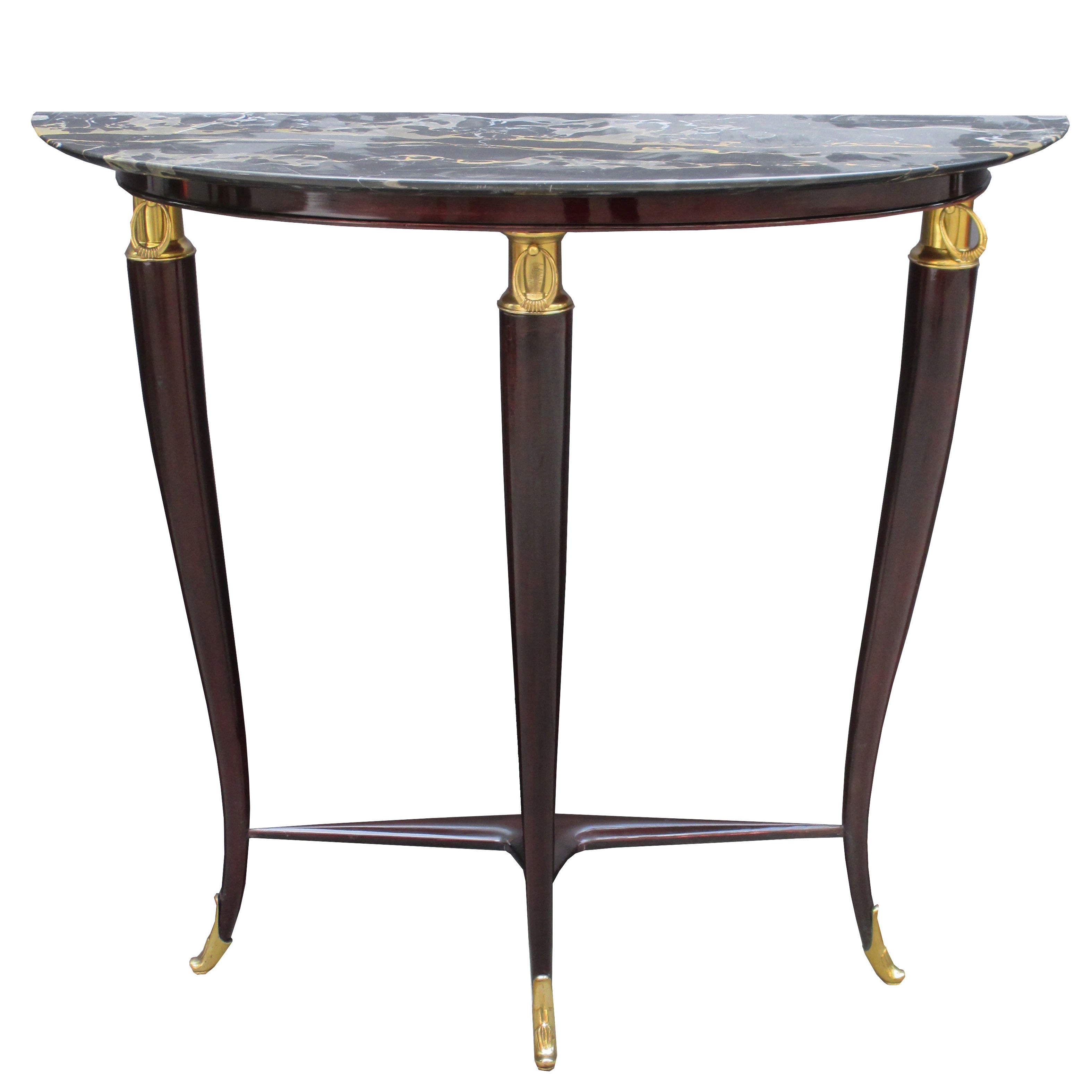 Small Modernist Demilune Console