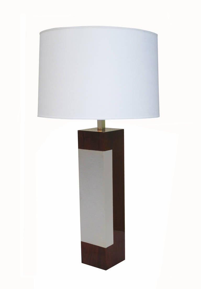 A pair of modernist table lamps.