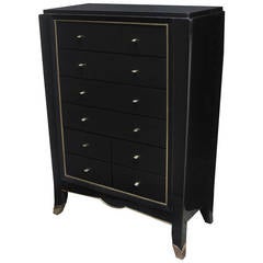 Art Deco Tall Eight-Drawer Chest