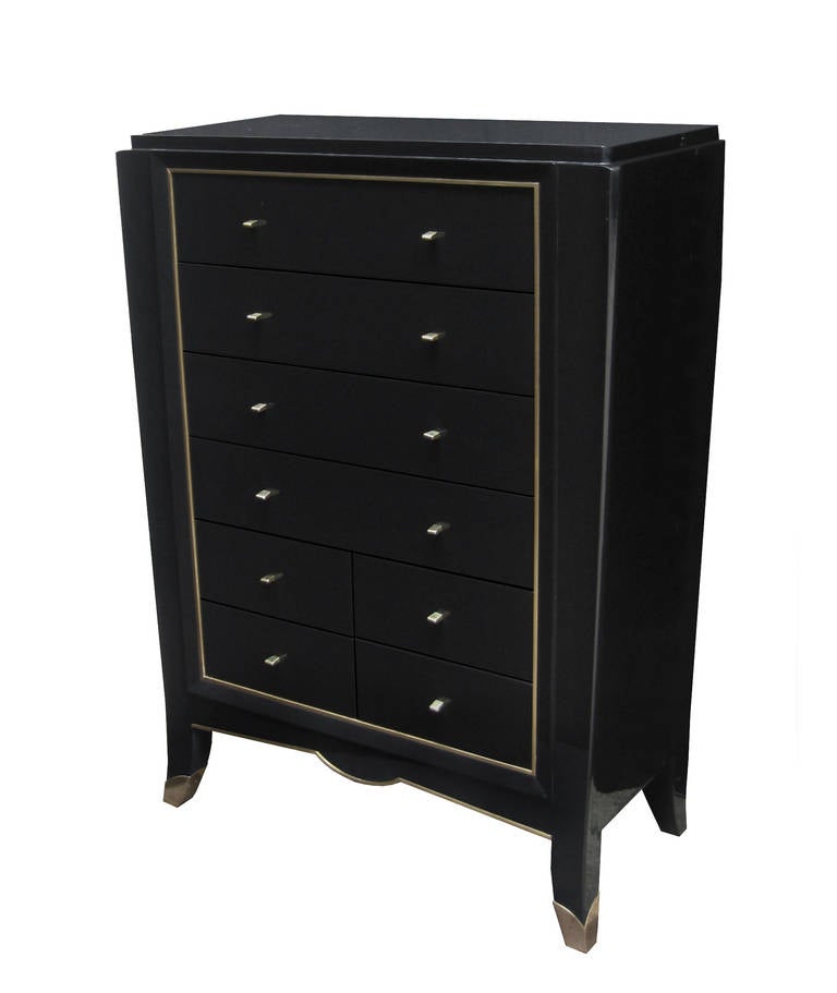 Art Deco Tall Eight-Drawer Chest
