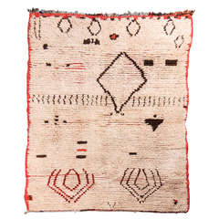 Vintage Moroccan Azilal pile rug