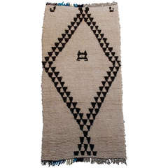 Vintage Beni Ouarain Pile Rug