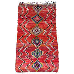 Unusually Large Boucherouite Rag Rug