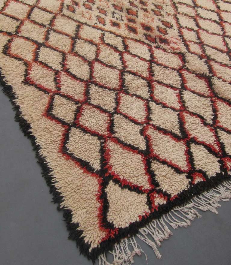 Moroccan Beni Ourain Pile Rug For Sale