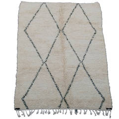 Vintage Beni Ouarain Pile Rug, Late 20th Century