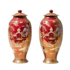 Vintage Pair of Carlton Ware Vases