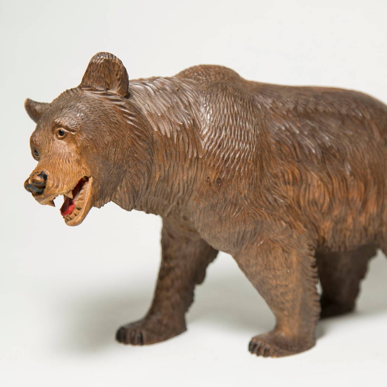 Black Forest Stroller Bear Sculpture