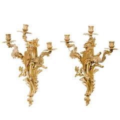 Pair of Ormolu Sconces