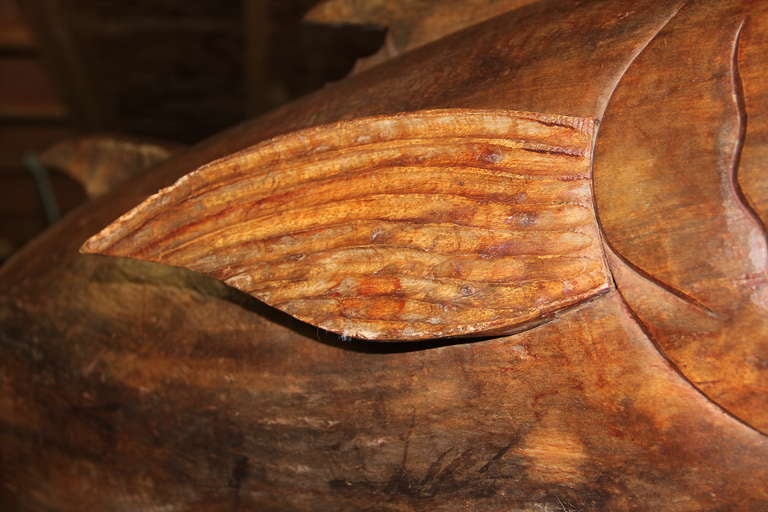 20th Century Teak Tuna Fish For Sale