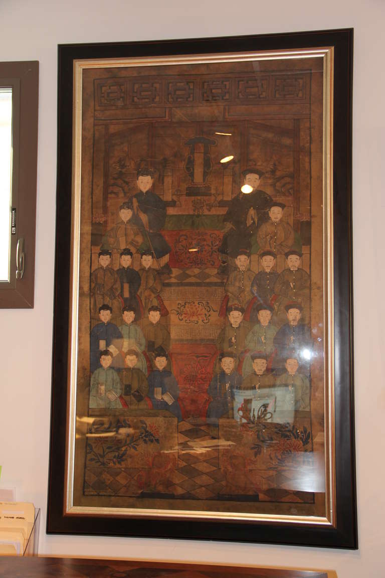 19th Century Chinese Family Tree For Sale