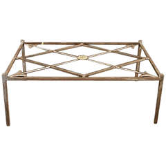 French Iron Base Coffee Table with Glass Top 10