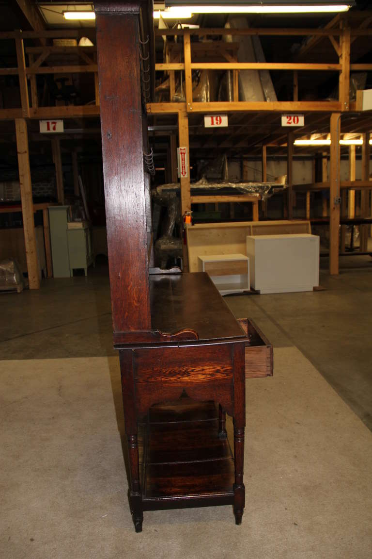 George III Period Oak High Dresser For Sale 1