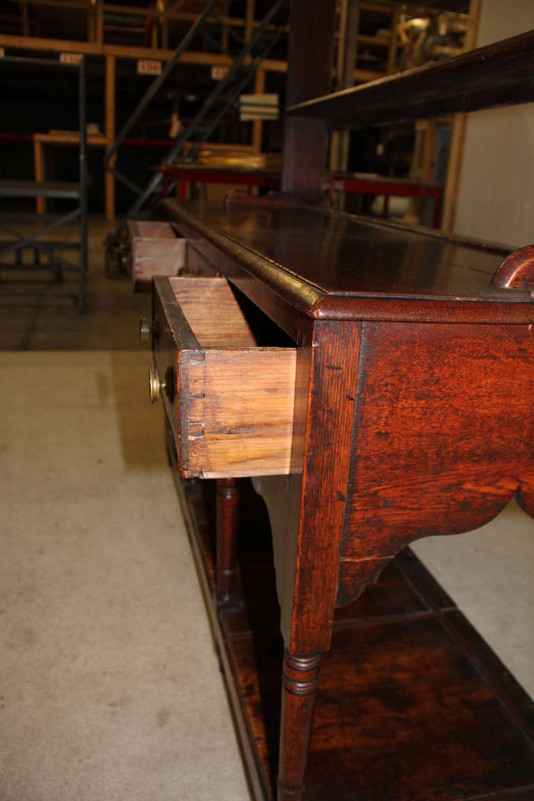 18th Century and Earlier George III Period Oak High Dresser For Sale