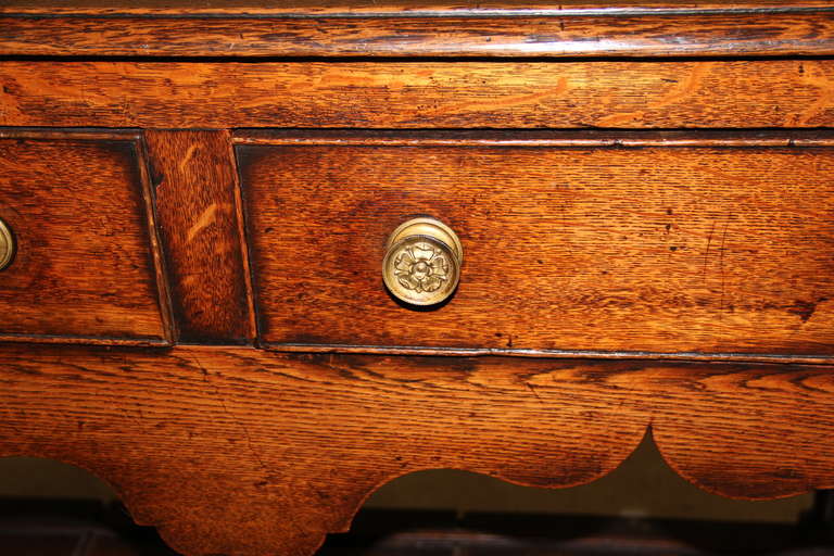 George III Period Oak High Dresser For Sale 2