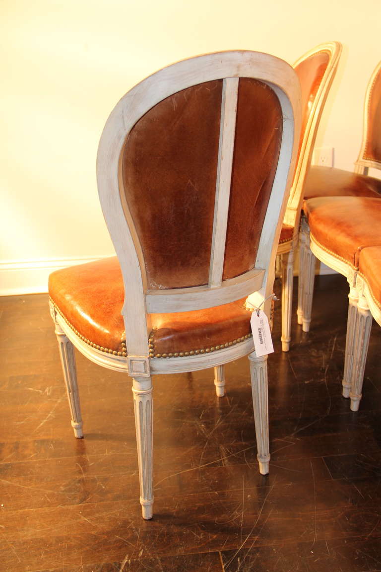 Set of Six Round-Back Fauteuil Chairs In Excellent Condition In Cambridge, MA