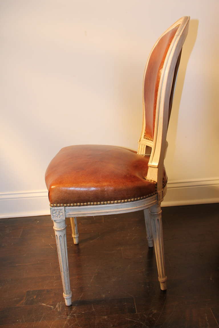 French Set of Six Round-Back Fauteuil Chairs