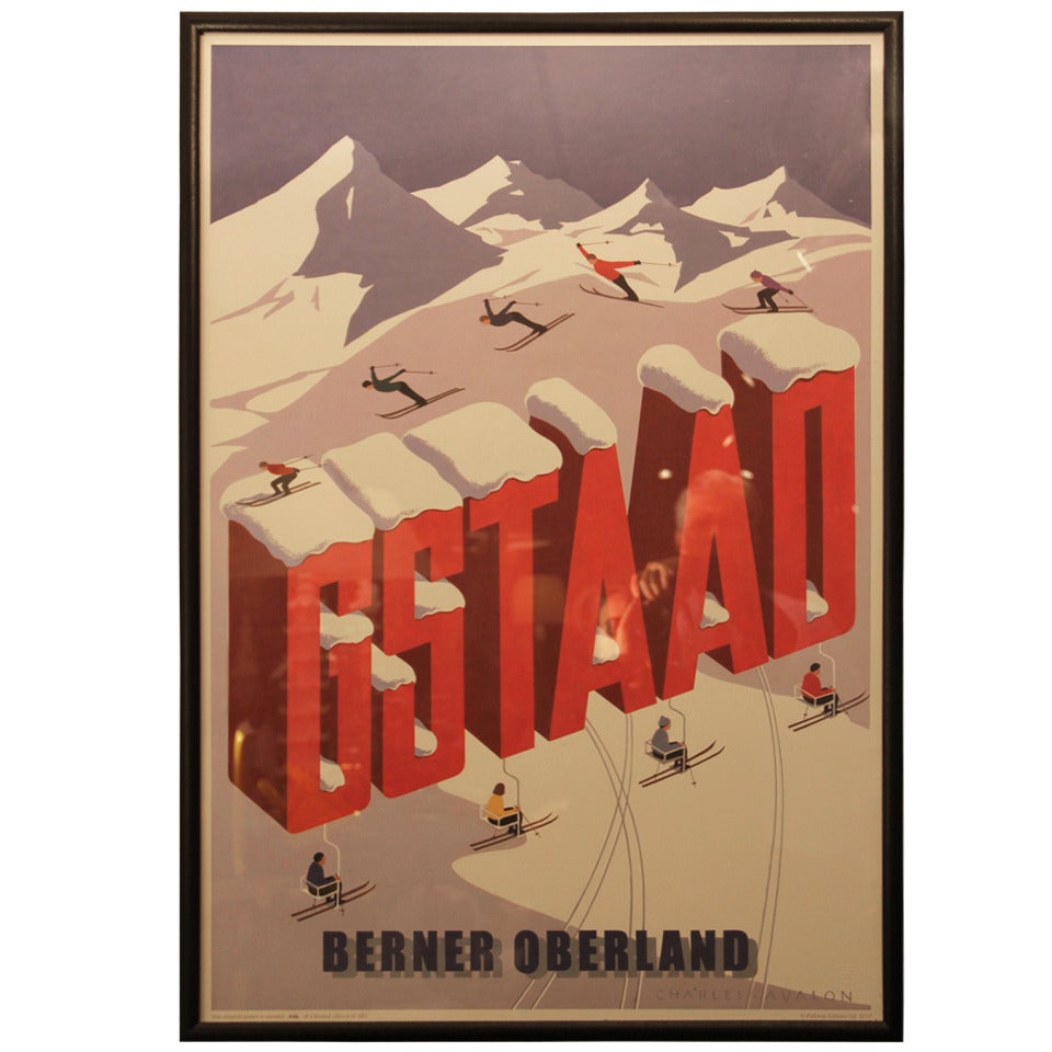 Gstaad 'Letters' Limited Edition Pullman Poster