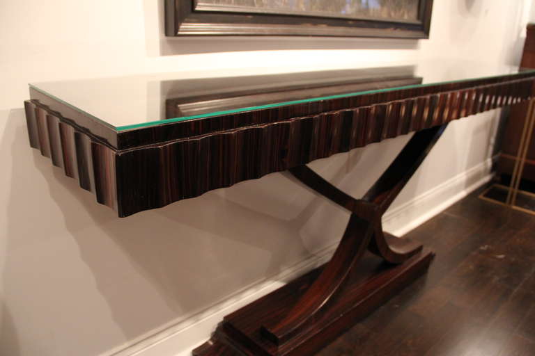 French Macassar Ebony Console For Sale