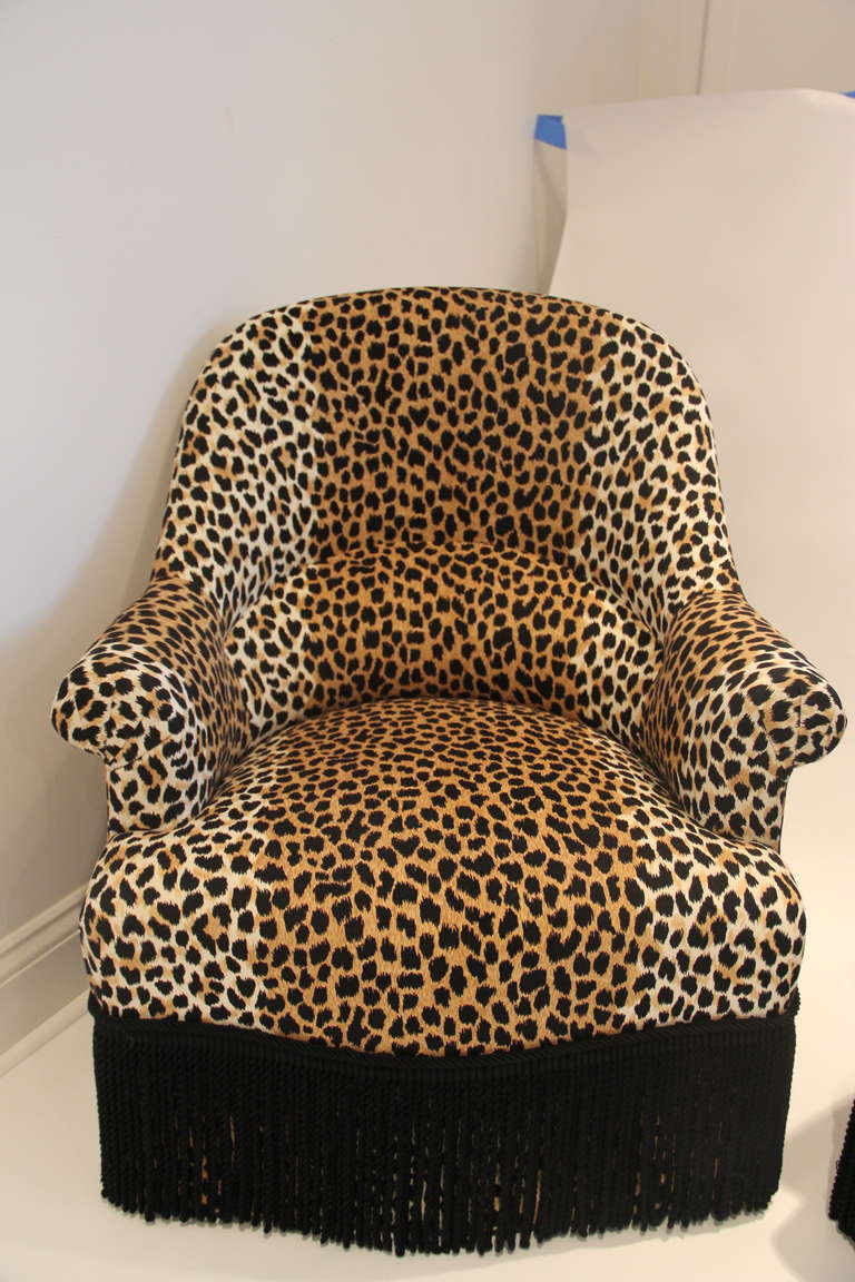 19th Century Pair of Leopard Napoleon Armchairs For Sale