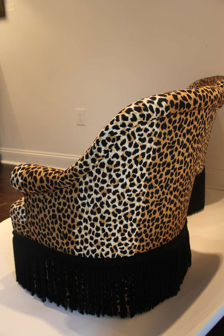Pair of Leopard Napoleon Armchairs For Sale 1