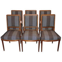 Set of Six French Louis XVI Dining Chairs 5