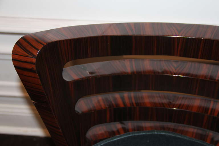 Pair of Macassar Ebony Chairs For Sale 3